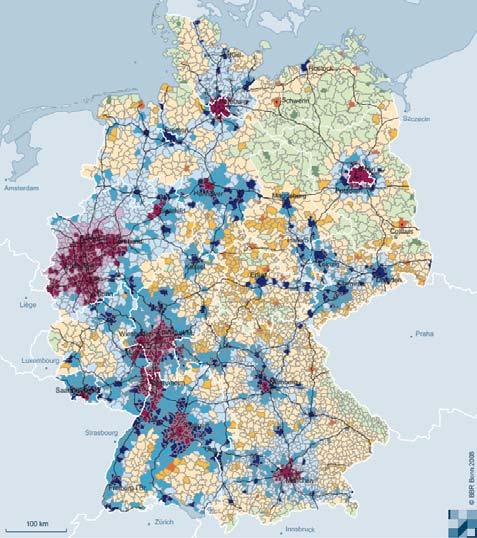 ländlich städtisch Verteilung der Raumtypen in alten und neuen Ländern Anteil der Gemeindeverbände am jeweiligen Raumtyp 100 90 80 70 60 50 40 30 20 10 0