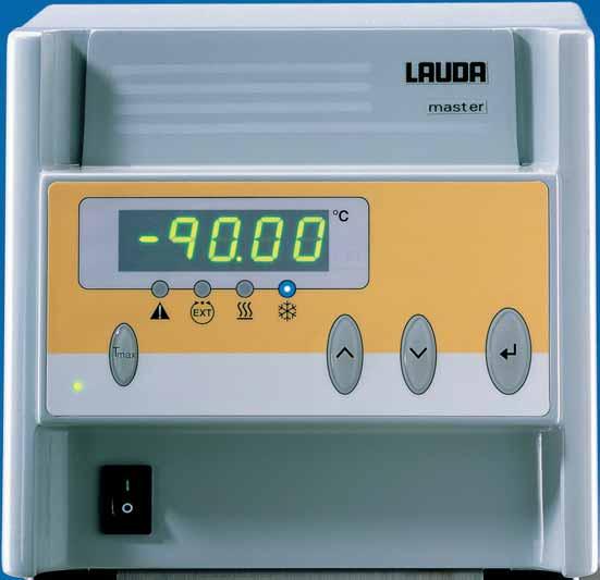 Kontrollkopf Master Mit den Kontrollköpfen der Master Version bietet Ihnen LAUDA professionelle Thermostate mit vielen nützlichen Funktionen und optionalen Modulen an.