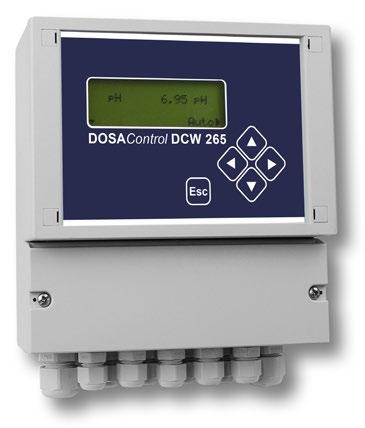 1.1.1 DOSAControl Mess- und Regelgerät DCW 265 2-Kanal-Regler für potentiostatische und amperometrische Sensoren, zur Messung von: ph-, freiem Chlor-Wert, -Gesamtchlor, -Chlordioxid, -Ozon,