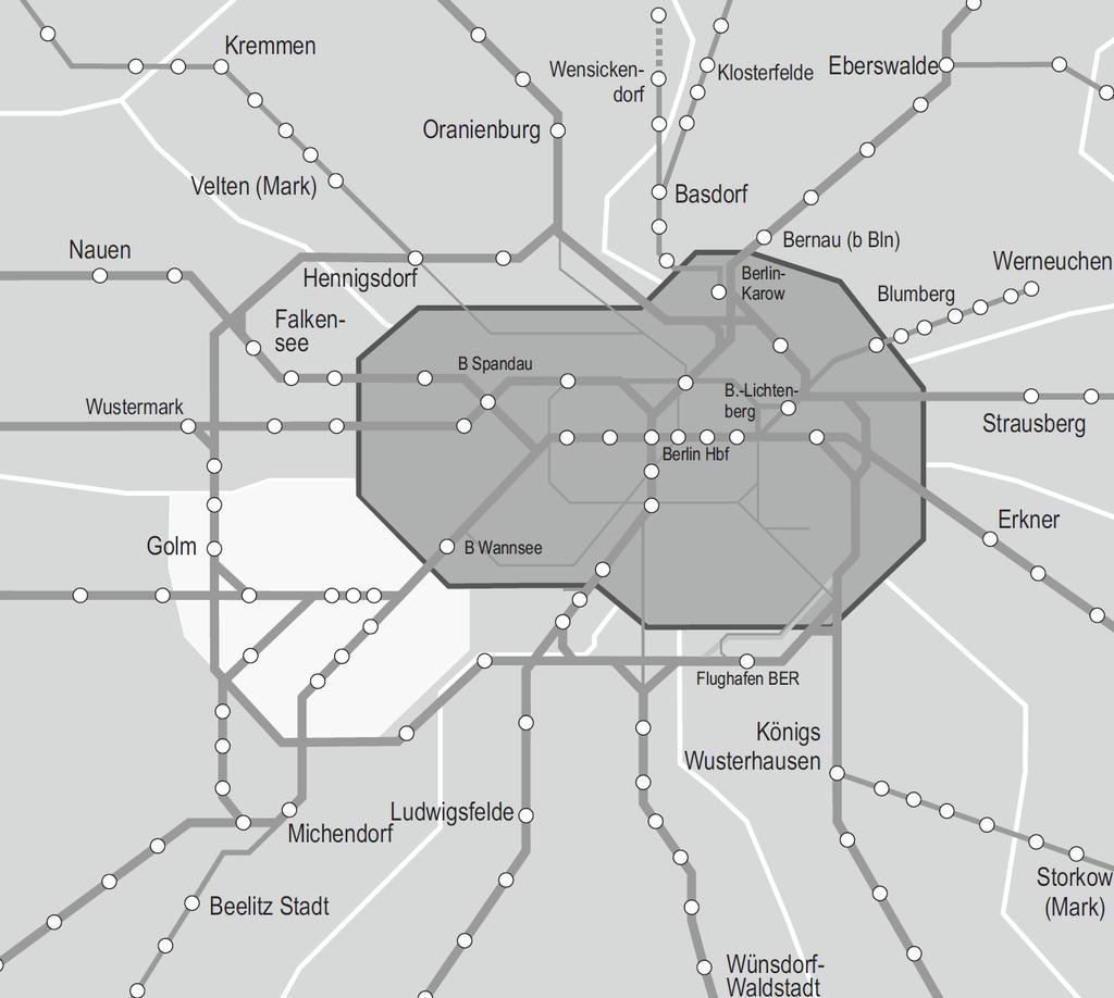 Infrastruktur für Wachstum entwickeln (1) Korridor Berlin-Spandau - Nauen (2) Bahnhof Königs Wusterhausen 5 (3) Korridor PrignitzExpress / Velten (4) Korridor