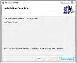 After Installation hit the close button the operating software of the updater is now installed on your system.