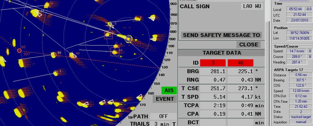 Abbildung 14 Radar-Bildausschnitt 05:52:14 Uhr zzgl.