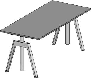 TISCHPLATTE - Melaminplatte - Nano-Laminat 2. GESTELL - Metall, pulverbeschichtet 2.