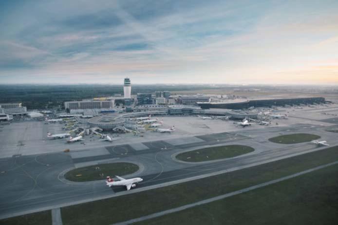 Flughafen Wien die Dimensionen Gesamtfläche des Areals: 10 km² Davon Airside-Flächen: 2 km² 2-Pistensystem (11/29 und 16/34), eine Piste hat rund 220.