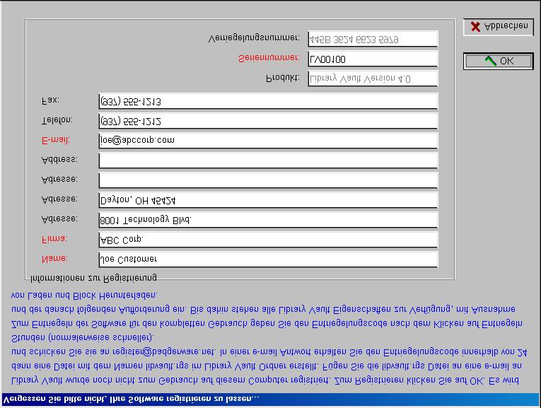 Registrierung Die Library Vault Software muß zum Gebrauch auf dem Computer registriert werden, auf dem sie eingesetzt wird.