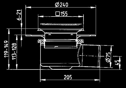 110 Ablauf DN100,