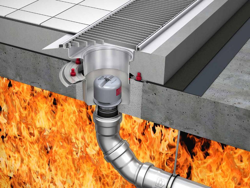 ACO Bodenabläufe und Rinnensysteme Brandschutz Das Thema Brandschutz wird zu oft unterschätzt.