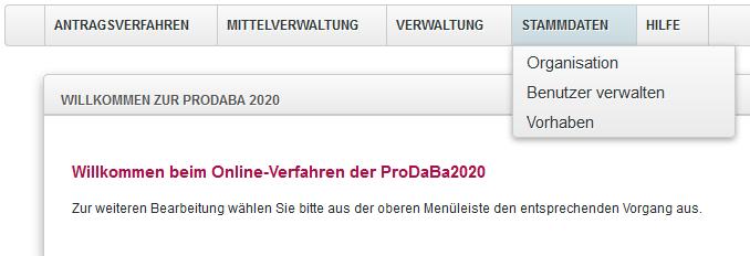 1 Anleitung Vorhabenverwaltung Bundesinitiative "Schutz von geflüchteten Menschen in Flüchtlingsunterkünften" Im Menü Vorhaben können Sie als Administrator den/die Ansprechpartner/in, die