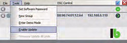 Demo Mode Wenn kein Gerät im Netzwerk angeschlossen ist, kann alternativ im Demo Mode eine der vier DSC-Varianten aufgerufen werden