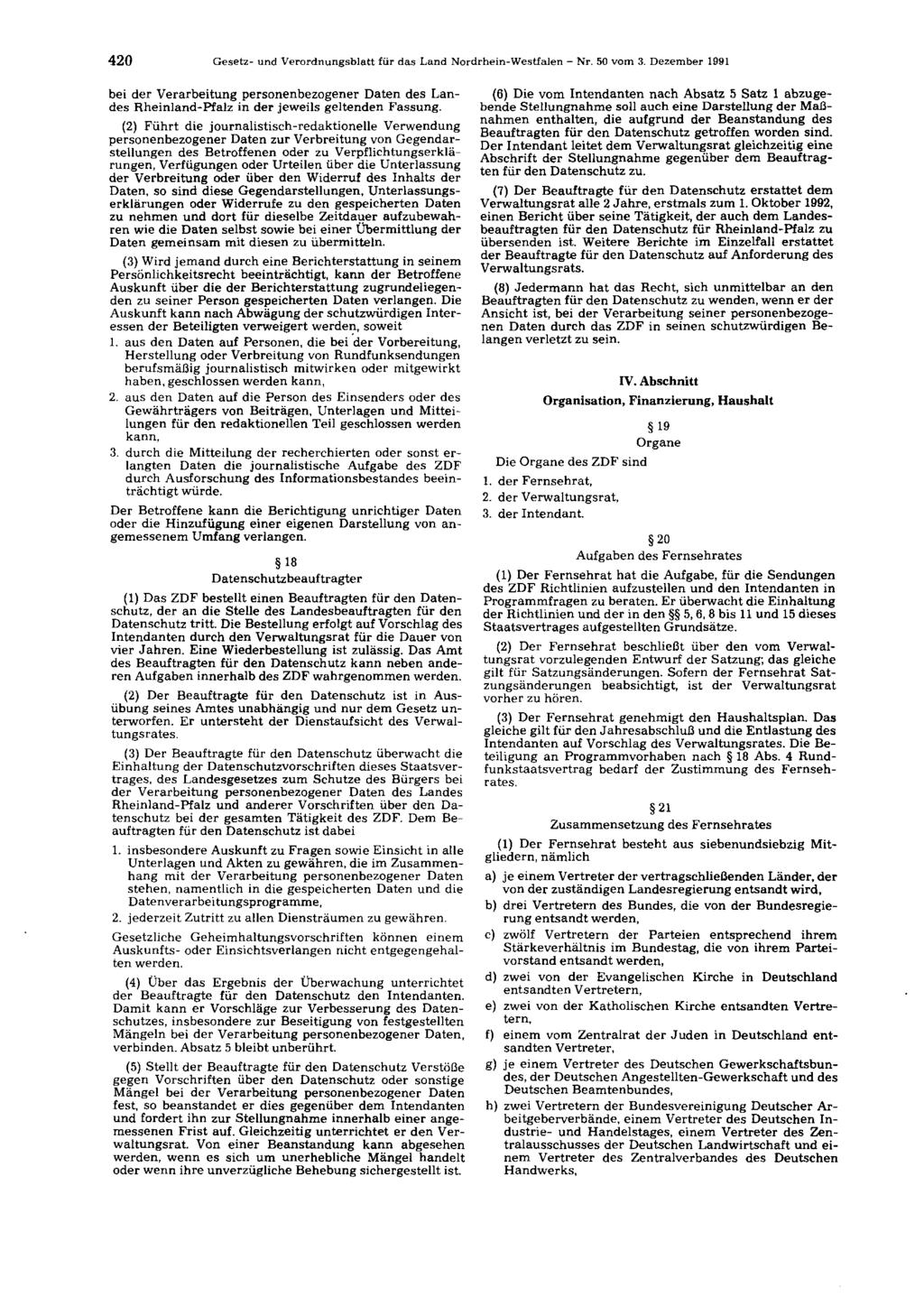 420 Gesetz- und Verordnungsblatt für das Land Nordrhein-Westfalen - Nr. 50 vom 3.