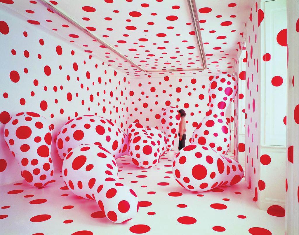 Installation Malerei Yayoi Kusama Polka Dots Madness 6