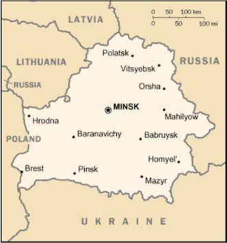 Republik Belarus: Landinformationen Hauptstadt: Minsk (1,86 Mio. Einw.) Fläche: 206,7 Tsd. Qkm Einwohnerzahl: 9,481 Mio.