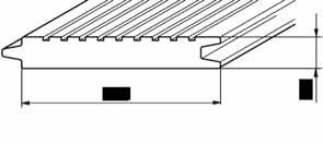 dank einer Nut-Feder- Verbindung eine optisch geschlossene Fuge. Somit sind Terrassen im Schiffsverbund realisierbar.