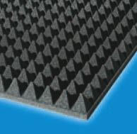 K-FONIK P POLYURETHANSCHAUM PLATTE MIT EINER ERHÖHTEN PYRAMIDENSTRUKTUR K-FONIK SYSTEM Dieses schallabsorbierende Material wird mit einer pyramidenförmigen Oberfläche hergestellt und ist die ideale