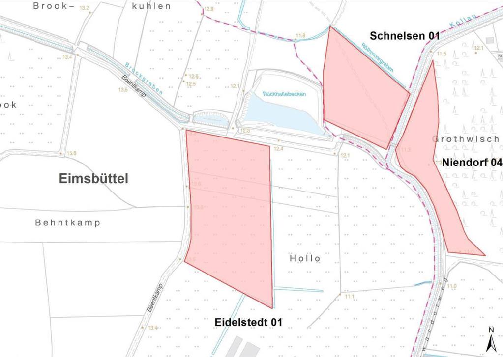 Monitoringflächen im Eimsbüttel Eidelstedt 01 Abbildung 1: Monitoringfläche Eidelstedt 01 im Bezirk Eimsbüttel. Hintergrund: DK5, Landesbetrieb für Geoinformation und Vermessung (LGV), Hamburg.