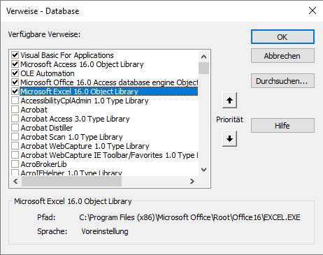 -DATEN NACH EXCEL VERKNÜPFEN Access-Datenbank gespeicherten Daten aus.