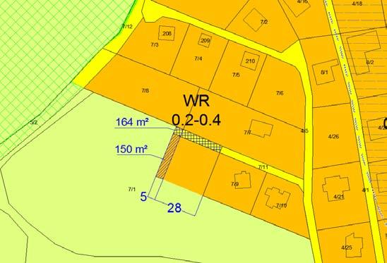 6 2. ERLÄUTERUNGEN zur Änderung 4.02 im Flächenwidmungsplan 4.0 Pabi Planungsbereich Der verfahrensgegenständliche Änderungsbereich umfasst: Eine Teilfläche des Grundstückes Nr.