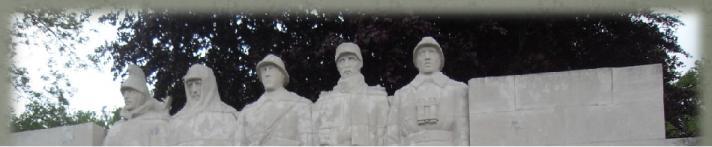 Die fünf Soldaten der französischen Armee symbolisieren den Verteidigungswall, den sie der
