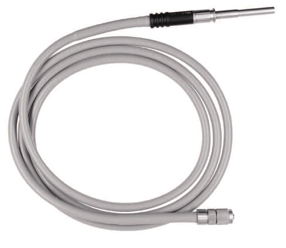 Fiber Optic Light Cables & Adapters Fiberglas-Lichtleitkabel und Adapter The Standard Fiber Optic Light Cables (grey) are recommended for use with Halogen Light Sources only.