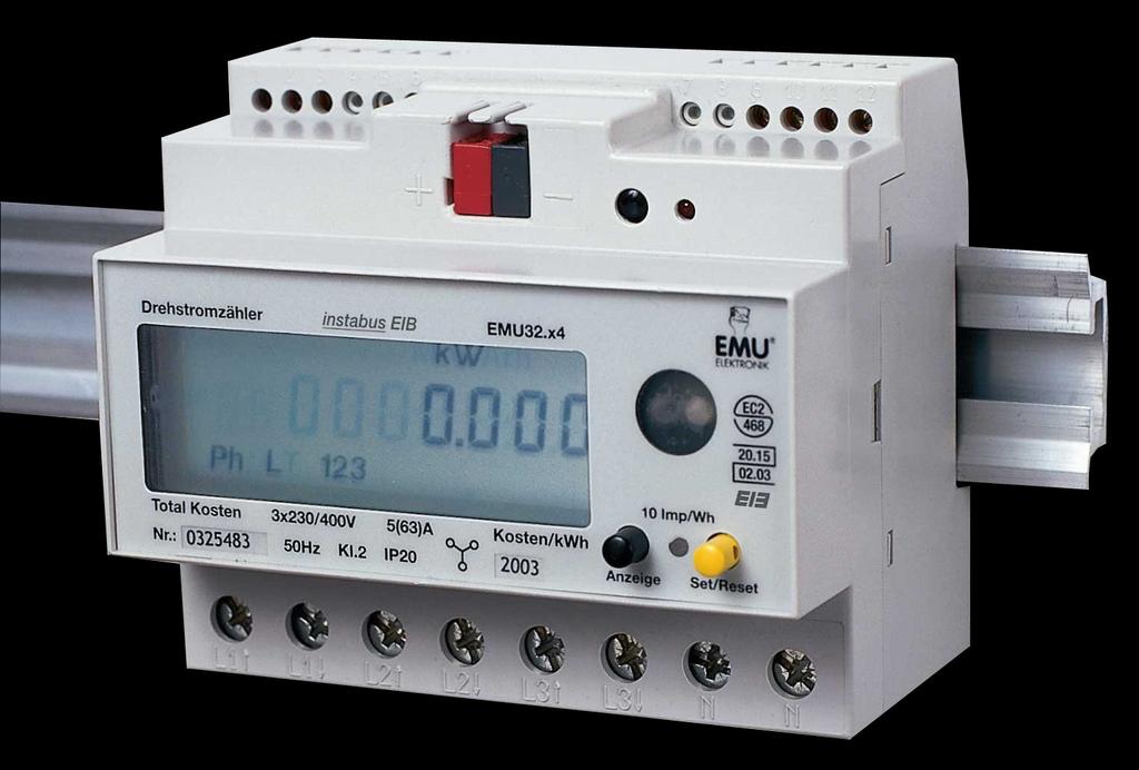EMU Elektronik AG 3-phasen Energiezähler MID B + D für Verrechnung EMU