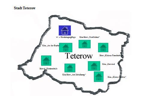 3.17.2 Stadt Teterow Die Stadt Teterow erstreckt sich über eine Fläche von 47,17 km². Mit Stand 31.12.2014 leben in der Stadt Teterow einschl. der drei angehörenden Ortsteile 8.