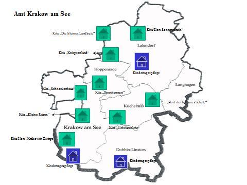 3.7 Planungsregion Amt Krakow am See 5 Gemeinden haben sich zur Erledigung ihrer Verwaltungsgeschäfte zum Amt Krakow am See zusammengeschlossen.