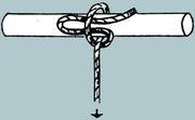 1 2 Einfacher Schotstek Verbindet zwei ungleich dicke oder rutschige Leinen / Seile / Taue.