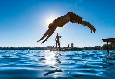 Der rasch erreichbare Bodensee mit Bootshafen, Strandbad und Uferweg bietet vielfältige Freizeit- und