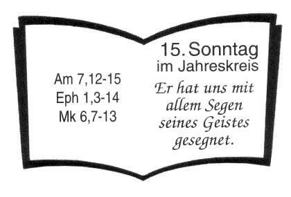Samstag 11.07.: Mbg Hl. edikt von Nursia, Schutzpatron Europas 11.00 Eucharistiefeier mit Taufe von Josua Raphael u. Simeon Johannes Müller 18.