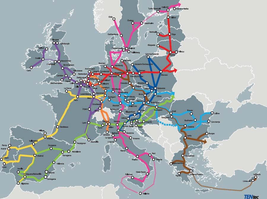 Europäische Vision Eisenbahn-Verkehrs-Unternehmen (EVU) können in ganz Europa verkehren mit: einer einzigen