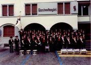 1 MG Harmonie Appenzell: in der Hauptgasse in Appenzell