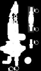 Antrieb, Anschlussfittings saug- und druckseitig für Pumpe und Klarwasserbehälter 2 rotierende