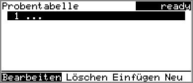 4 Probenserie titrieren 4.5 Probentabelle erstellen Wenn Sie eine Probentabelle erstellen, haben Sie die Möglichkeit den Proben einer Probenserie verschiedene Methoden zuzuordnen.