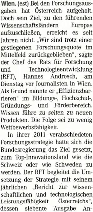 Wiener Zeitung 06/06/2018 29 Forschung gibt Vollgas, bleibt aber stehen Forschungsrat ortet "Effizienzbarrieren" im Bildungs, Uni und Förderbereich.