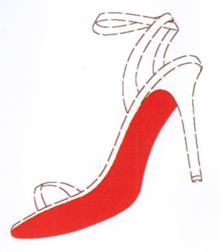 9 In der Anmeldung wird die streitige Marke wie folgt beschrieben: Die Marke besteht aus der Farbe Rot (Pantone 18-1663TP), die auf der Sohle eines Schuhs wie abgebildet (die Kontur des Schuhs ist