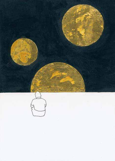 cm Planet 4 2007» Tusche und Papier Blattgold 14,8