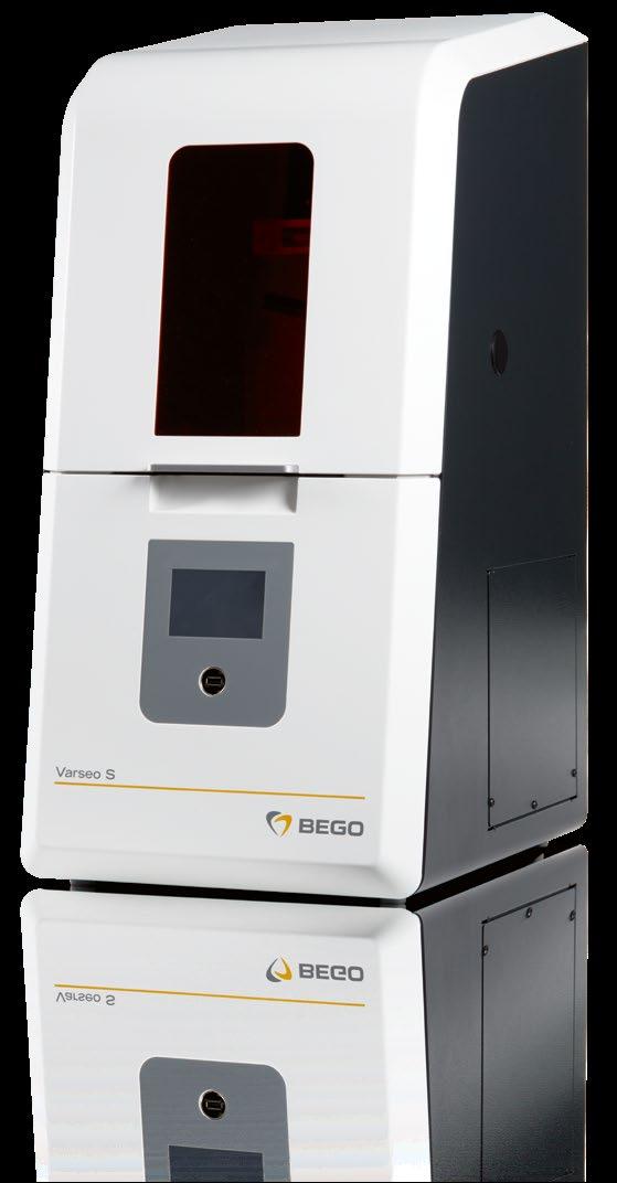 3D-DRUCK Varseo S Der speziell für dentale Anwendungen entwickelte 3D-Drucker mit innovativem Kartuschensystem Mit Varseo S bietet BEGO ein eigenentwickeltes und speziell auf die dentale Anwendung