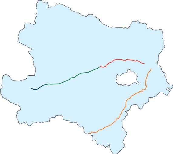 Gasversorgungssicherheit Westschiene Südschiene Gastransportleitung Westschiene Erster Bauabschnitt mit einer Länge von 59 km in