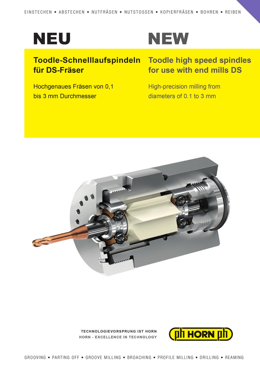 Informationen zur Schnelllaufspindel finden Sie in unserem Flyer INFO15.