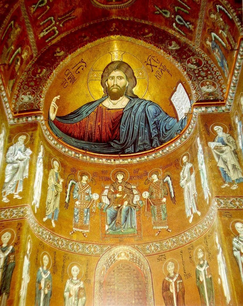 Oktober Anfang Dezember 2018 Kathedrale von Monreale (Sizilien), Mosaik, 12. Jahrhundert.