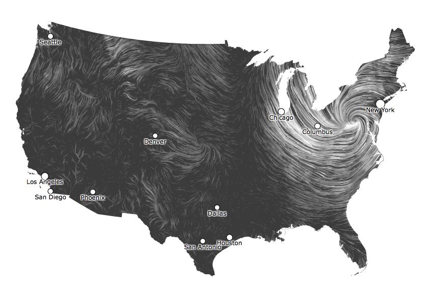 Wind Map, Hurricane Sandy 30.