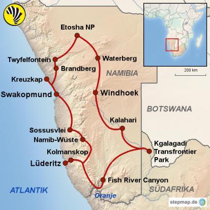 NAMIBIA SÜDAFRIKA Namibia Entdeckertour 17 Tage Camping-Safari im Safari-Truck ab/bis Windhoek Namibia, das Land der unbarmherzigen Sonne, der unendlichen Horizonte und der Einsamkeit.