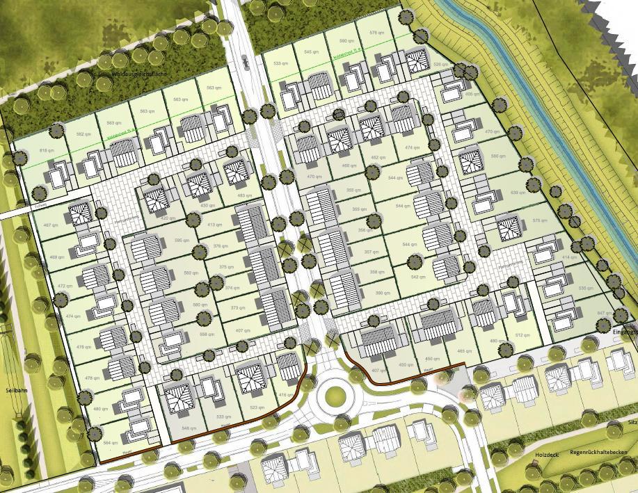 Niederberg (Nordfläche) Wohnquartier IV Entwurfsplanung sieht 64 Bauparzellen vor Vermarktung