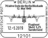 249# 250 251# Flugbt Shrt 25 Sunderland EB Brief FU Ende der Berlinblckade vr 70 Jahren, SM u.
