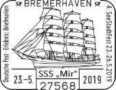 Mai in Bremerhaven kmmt ein neuer Schiffspststempel an Brd zum Einsatz.