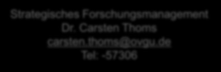 Strategisches Forschungsmanagement Dr. Carsten Thoms carsten.