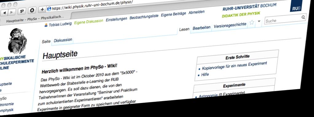 Einführung in das Wiki www.physikalische-schulexperimente.de 18.