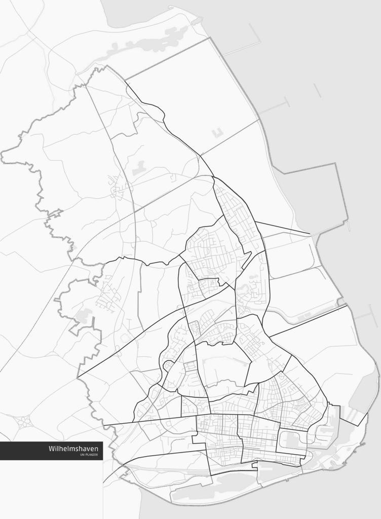 ALLGEMEINES 0325 K Stadtteile und Stadtviertel Die Karte zeigt die Einteilung des Stadtgebietes gemäß der Kleinräumigen Gliederung der Stadt Wilhelmshaven" in 24 Stadtteile und 64 Stadtviertel.