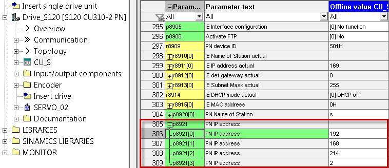 com/cs/ww/de/view/109740023 Tabelle 2-1 Konfiguration 1. Stellen Sie beim Antriebsobjekt CU p2030 = 13 (Modbus TCP) ein. 2. Stellen Sie über p8924 den DHCP-Modus ein.