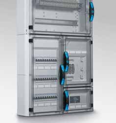 Systembeschreibung Installationsverteiler bis 50 A mit Tür kombinierfähiges Gehäusesystem Schutzart IP 65, aus Polycarbonat nach IEC 60 439-3 Installationsverteiler bis 50 A